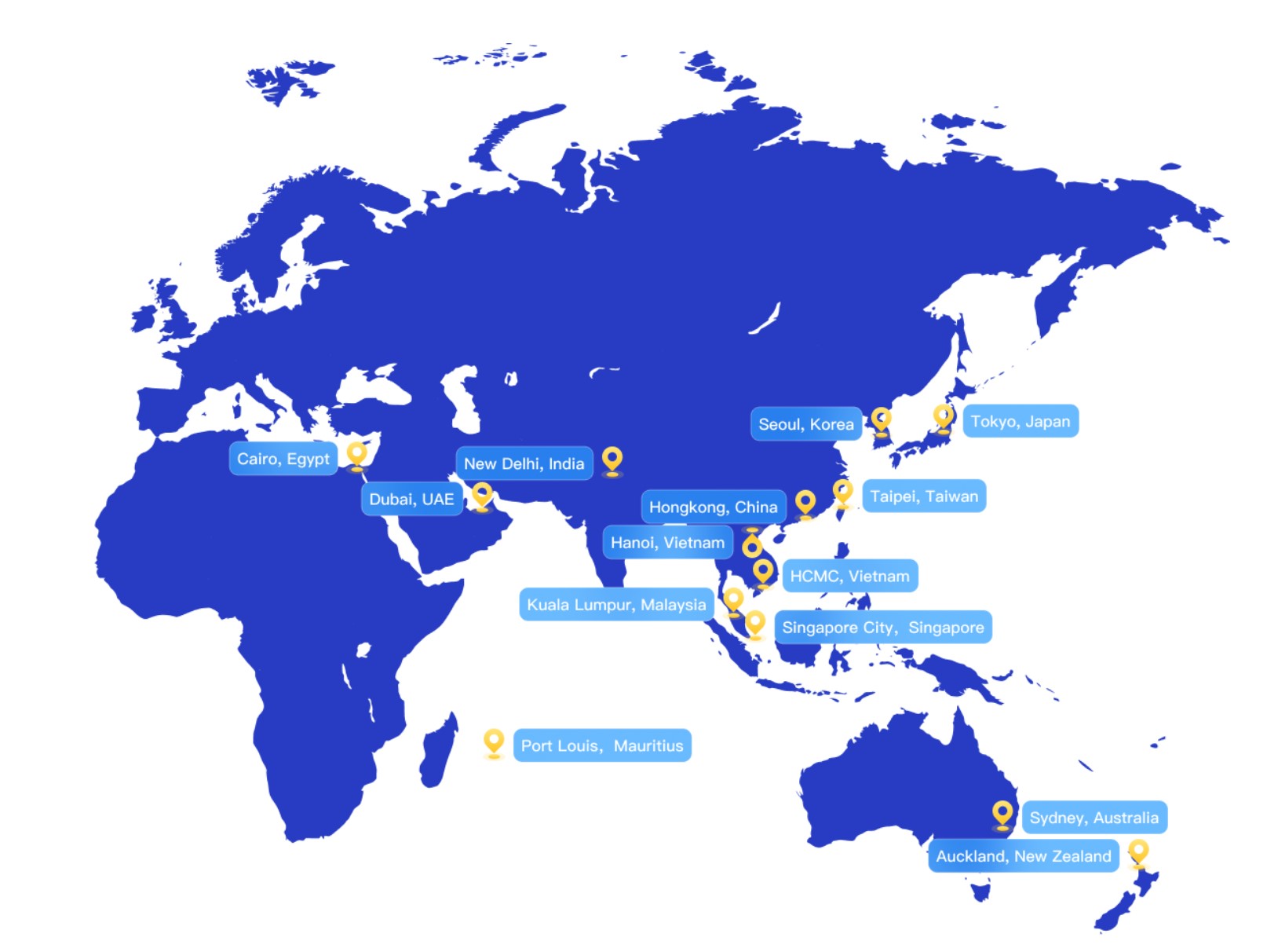 onepro global asia Homepage map